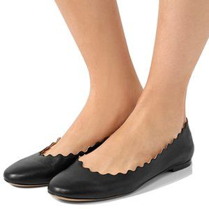 FSJ Cute Dress Shoes Scalloping Round Toe Ballet